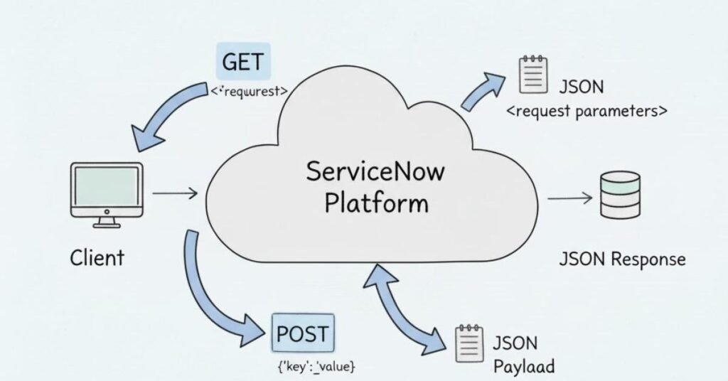 ServiceNow REST API integration sketch.