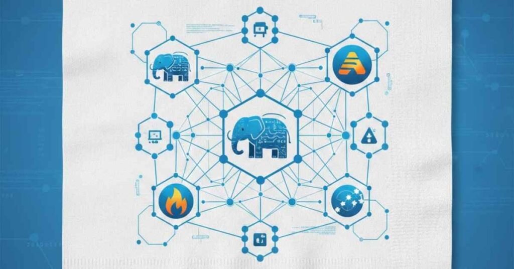 Flat infographic of Hadoop/Spark cluster