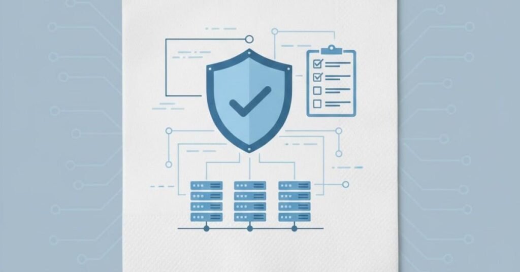 Flat vector of data security icons