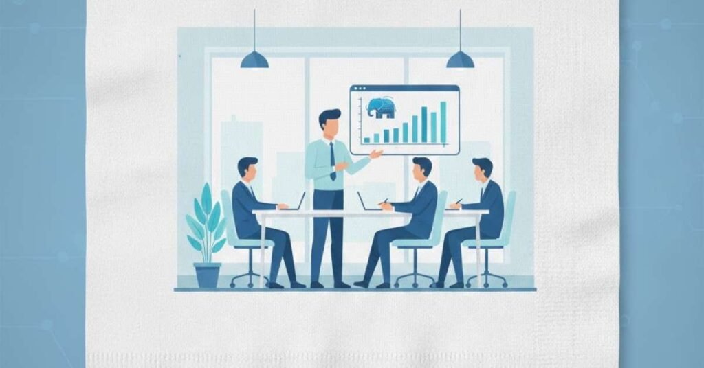 Flat vector of presentation and chart