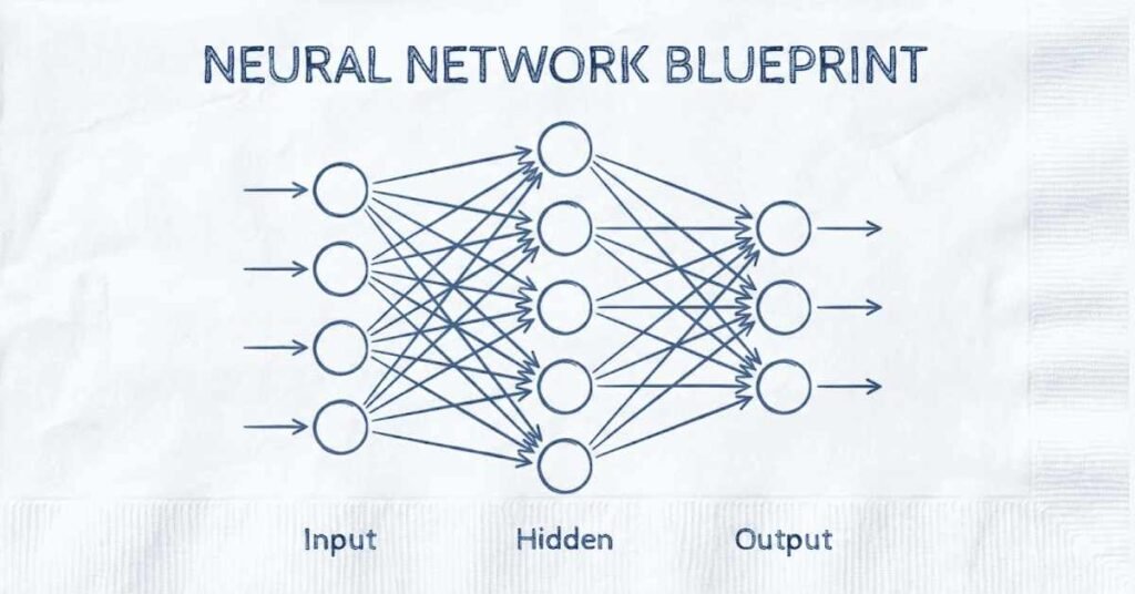 Flat neural net diagram