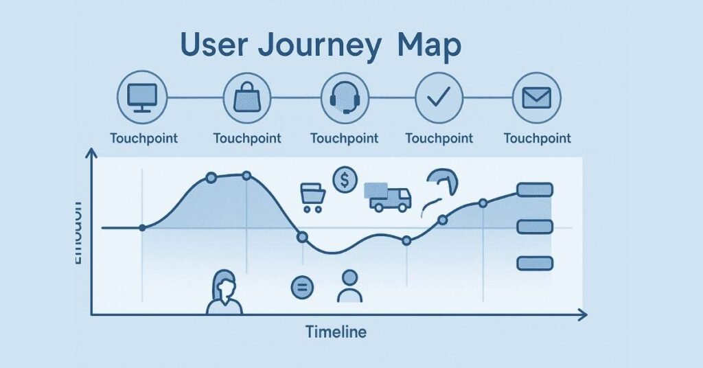 Customer journey map illustration