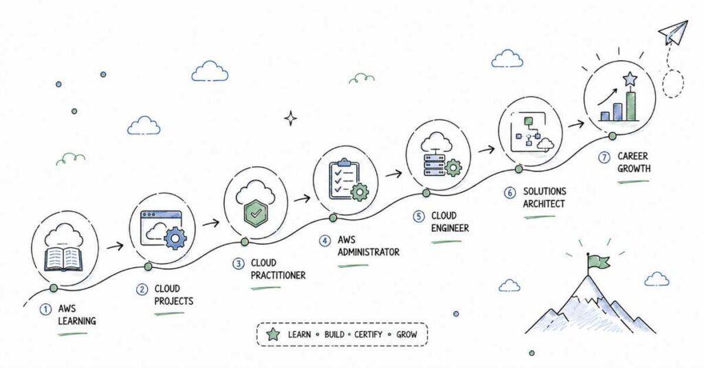AWS career roadmap from learner to cloud architect