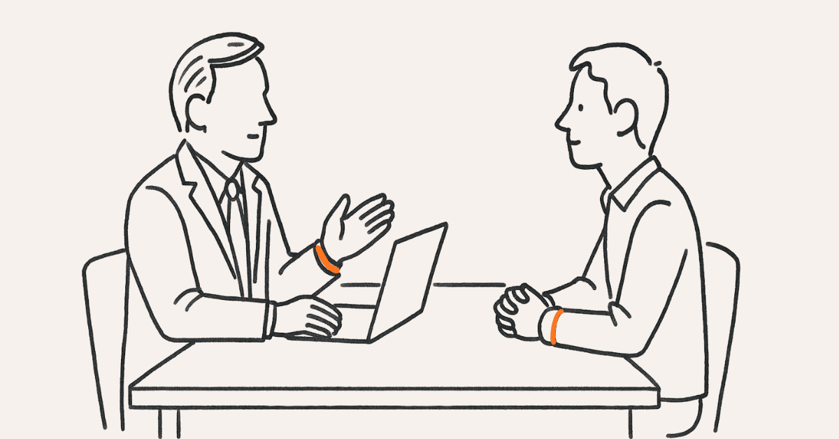 Interview conversation visual sketch