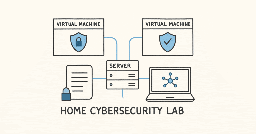 Cybersecurity Home Lab Illustration
