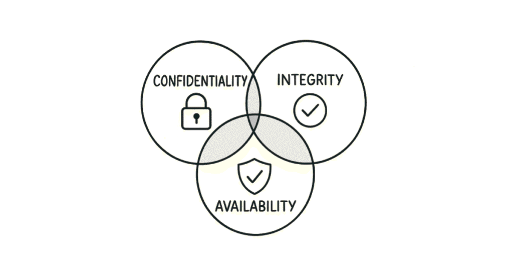 CIA Triad Cybersecurity Illustration