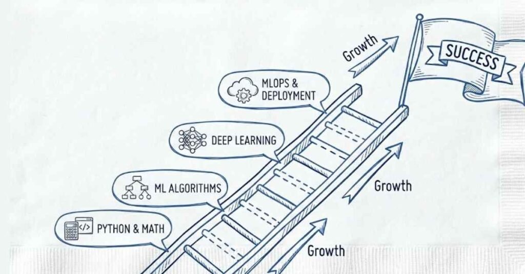 ML career growth visual