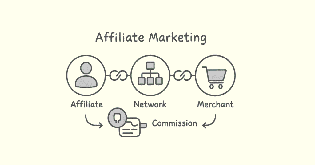 Affiliate marketing referral concept