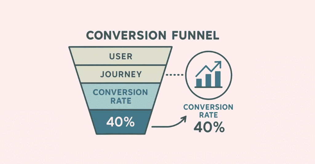 Conversion funnel optimization visual