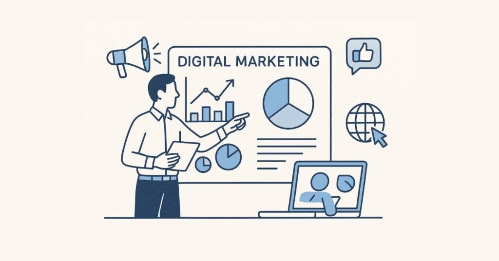 Digital marketing analytics report visual