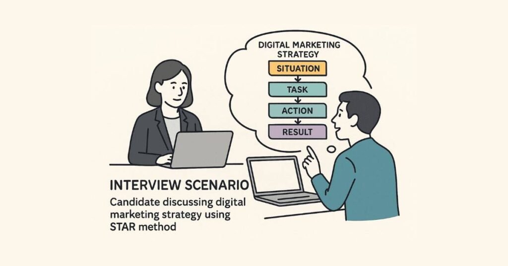 Digital marketing interview concept