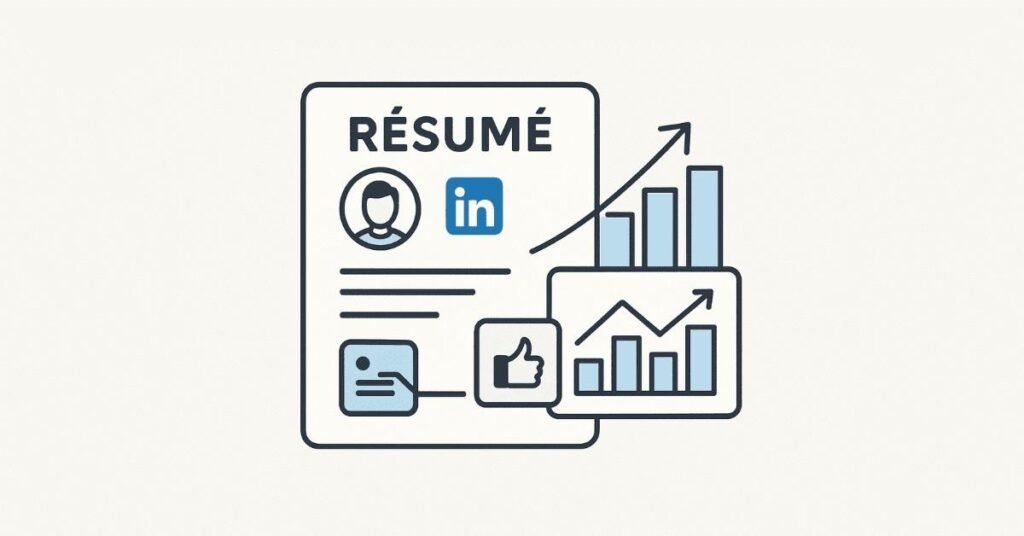 Resume and LinkedIn optimization visual