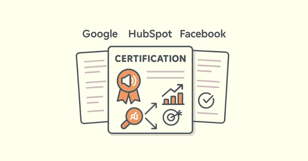 Digital marketing certifications illustration