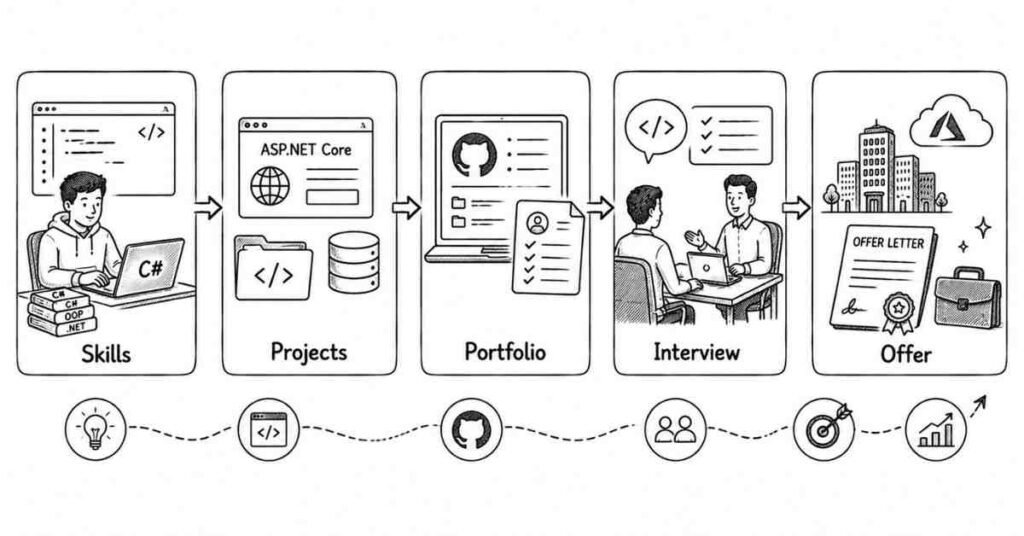 .NET Developer career success workflow