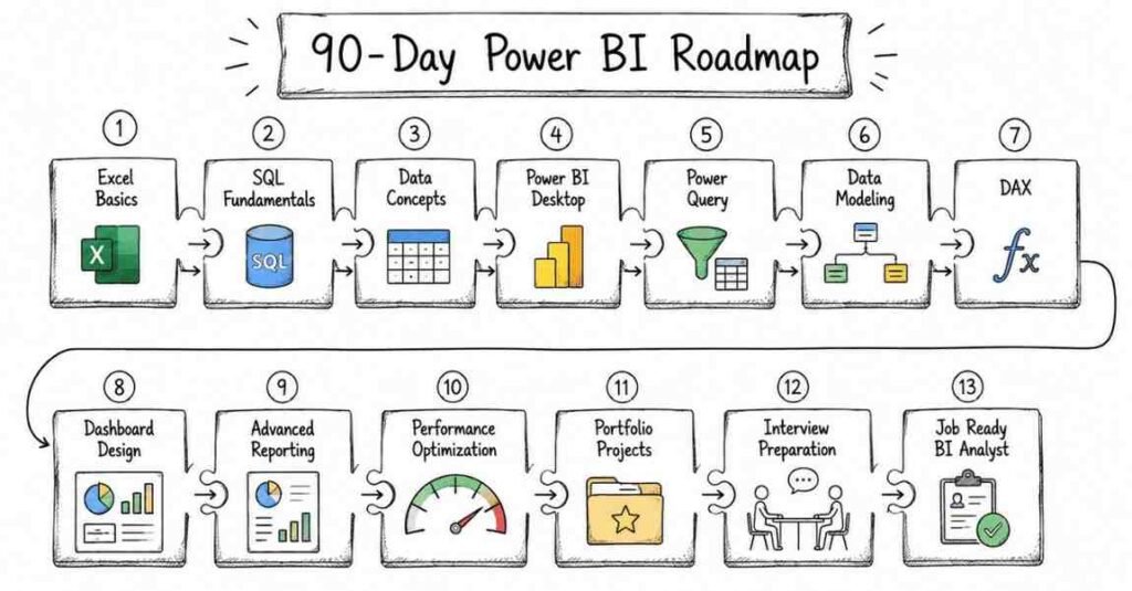 90-Day Power BI Learning Roadmap