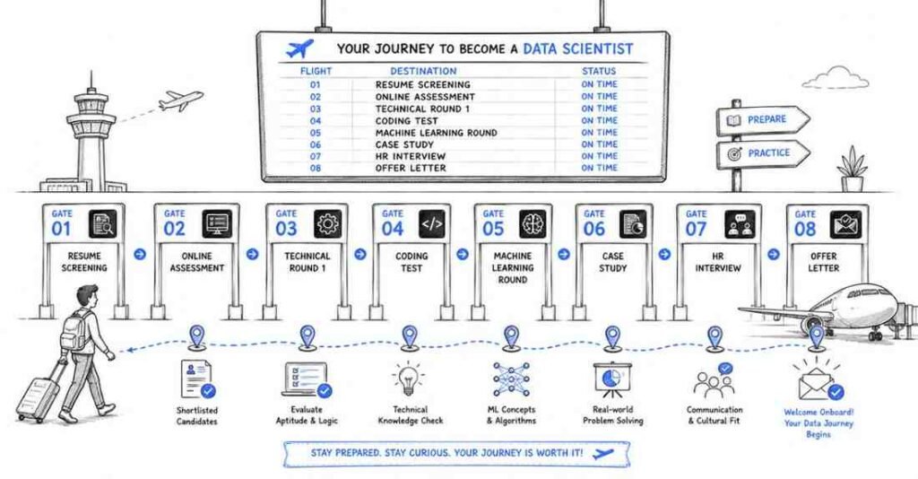 Data science interview process from resume screening to job offer