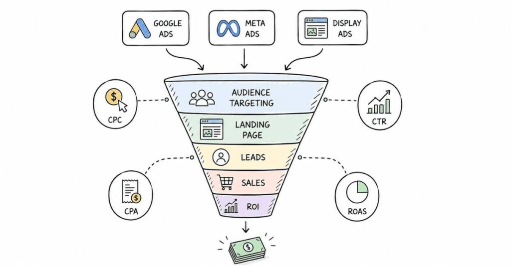 Google Ads and PPC marketing funnel