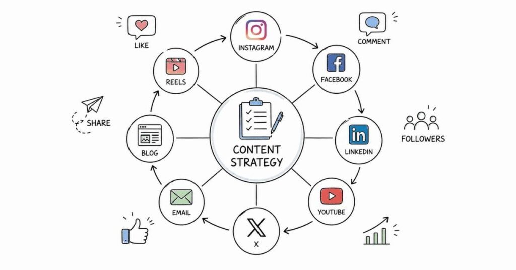 Social media marketing content strategy workflow