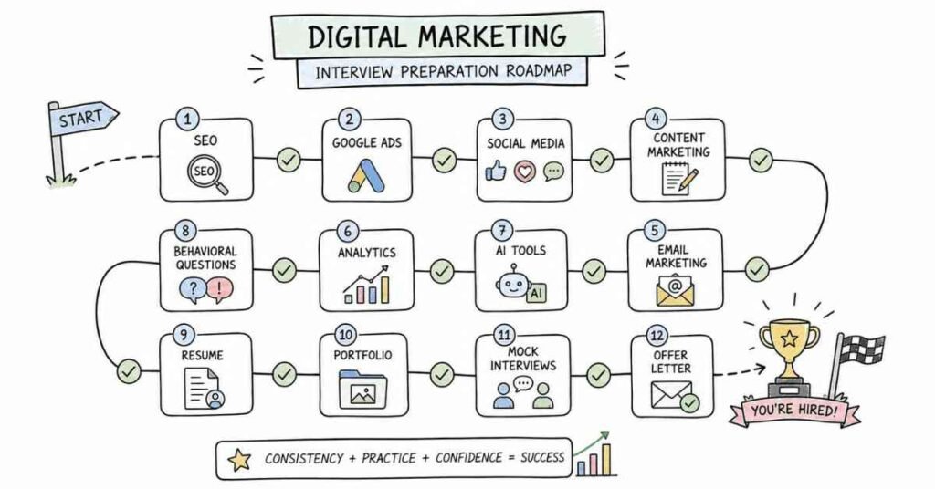 Digital marketing interview preparation checklist 2026
