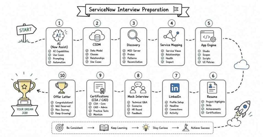 ServiceNow interview preparation checklist 2026