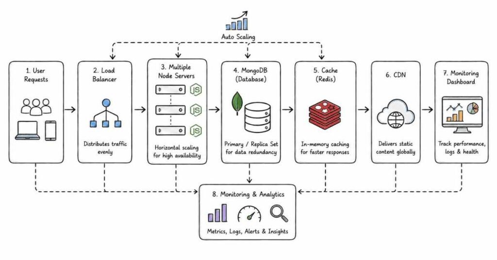 MERN system design and scalability