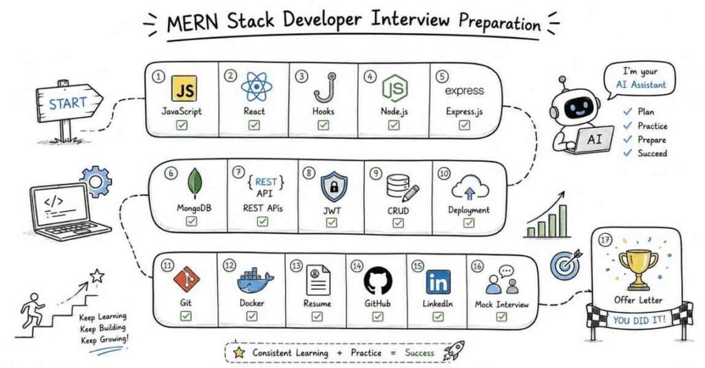MERN Stack Developer Interview Checklist 2026
