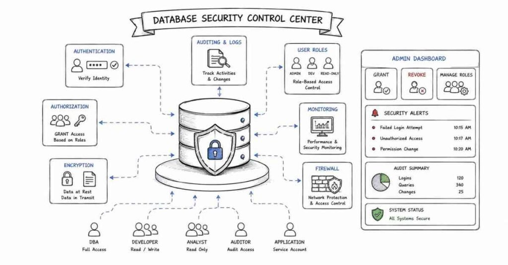 Database security and administration interview preparation