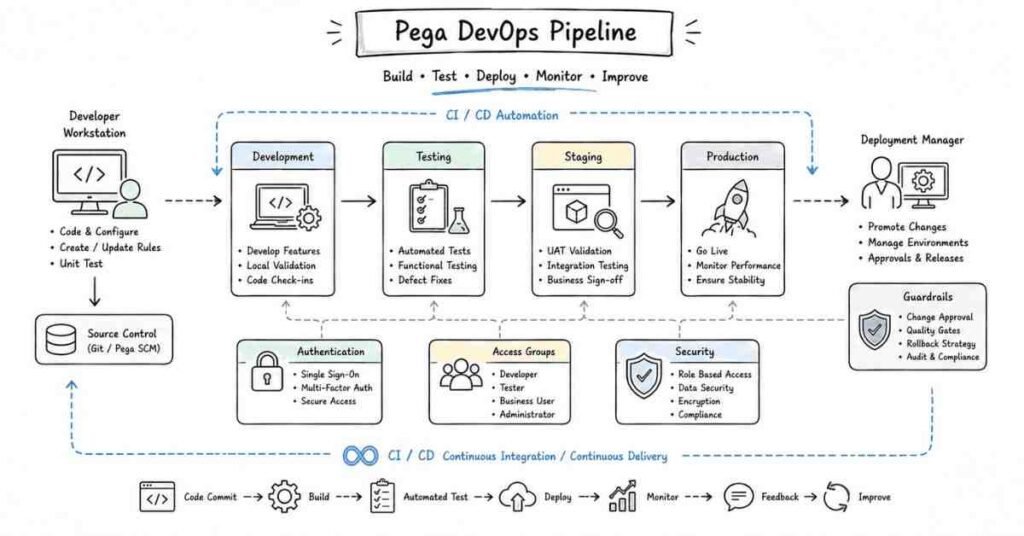 Pega deployment security and DevOps pipeline