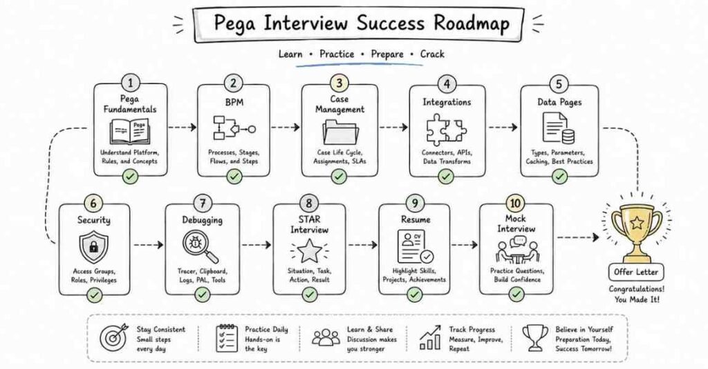 Pega interview preparation checklist 2026
