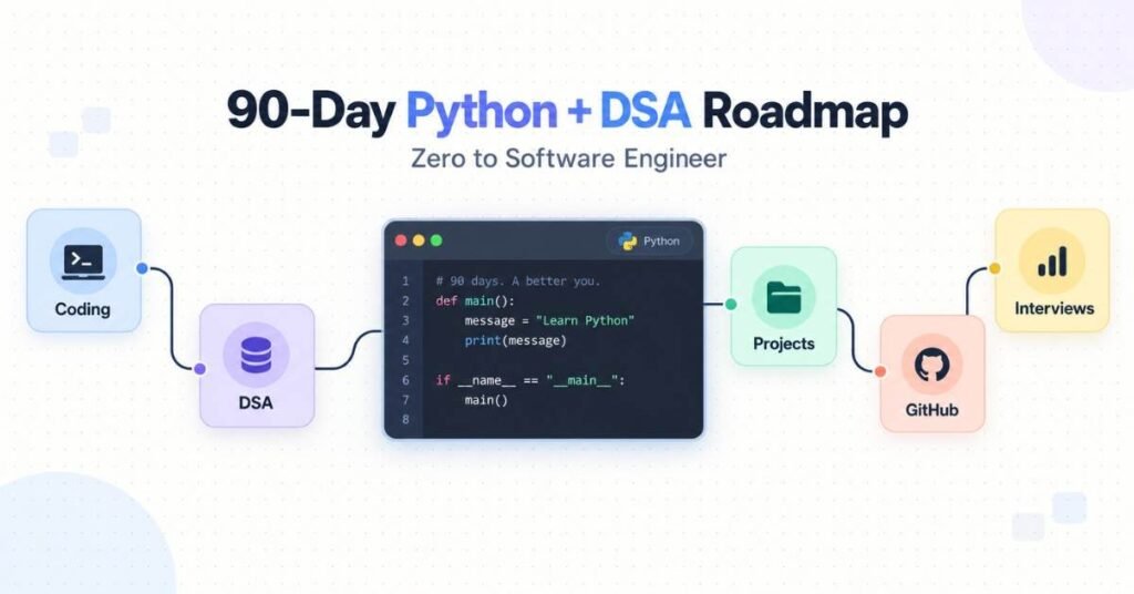 Python With DSA roadmap from beginner level to software engineer career preparation. | FLM | FrontlinesEduTech |
