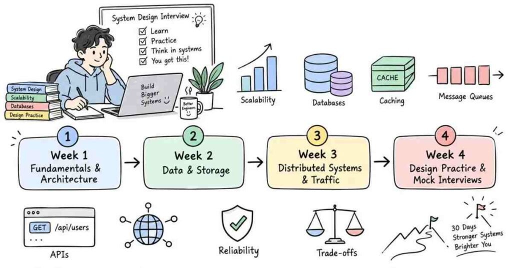 30-day system design interview preparation roadmap