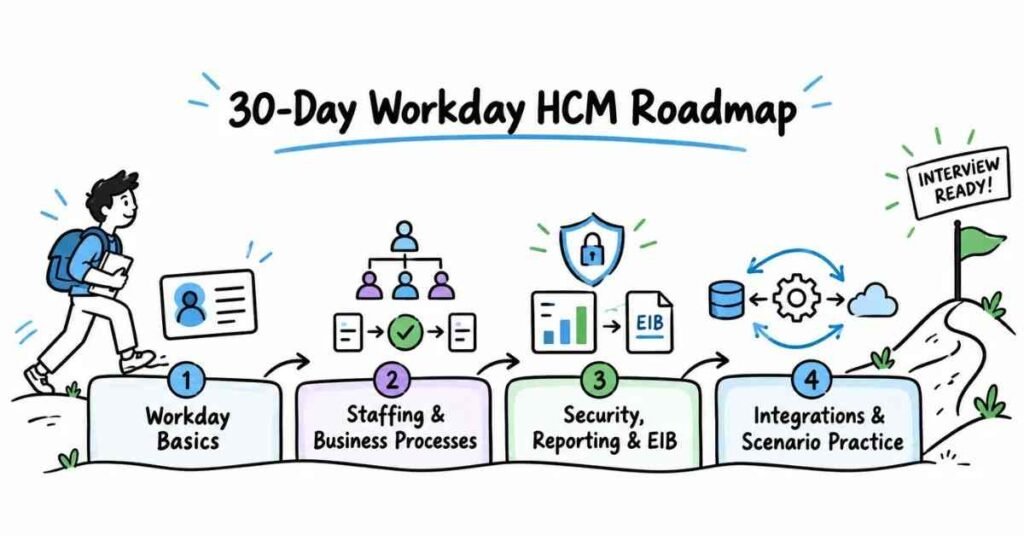 30-day Workday HCM interview preparation study plan | flm | frontlines edutech