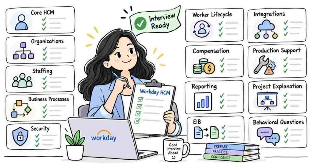 Final Workday HCM interview preparation checklist
