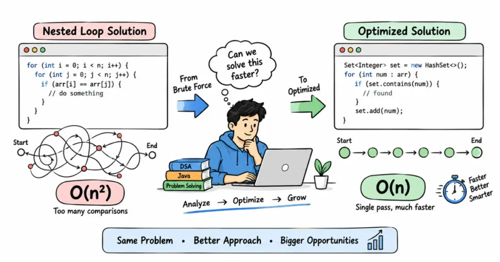Java DSA time complexity optimization
