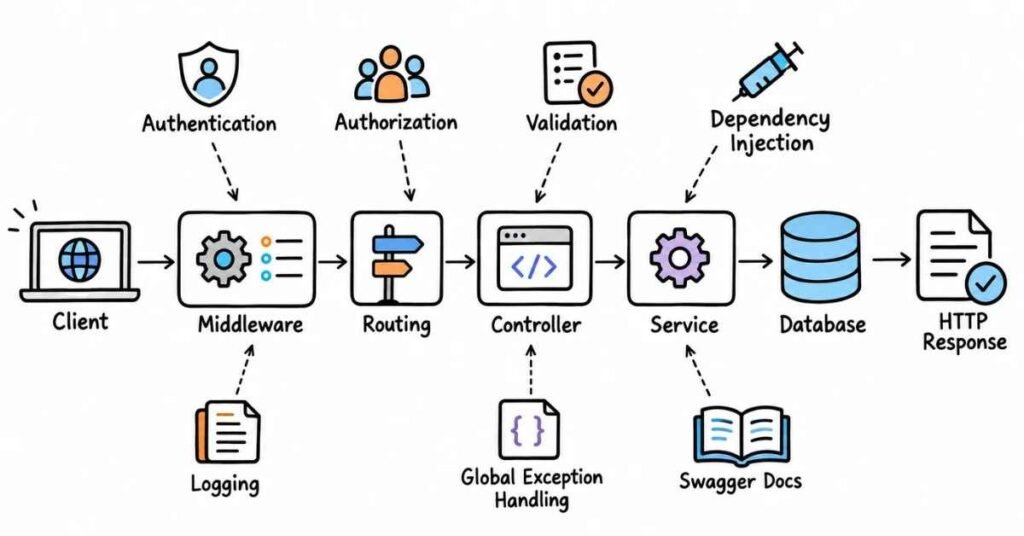 ASP.NET Core Web API request pipeline and dependency injection | flm | frontlines edutech