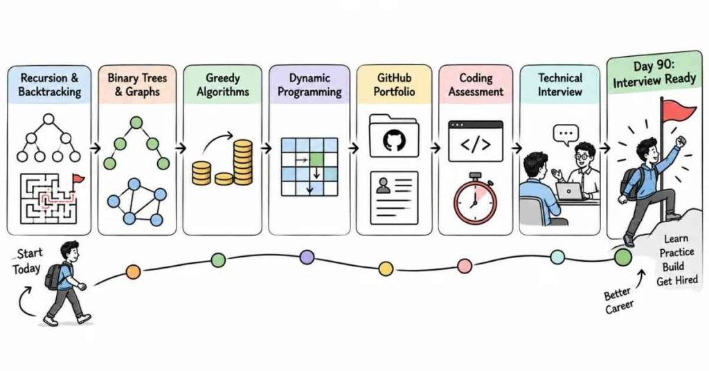 Month 3 advanced Java DSA roadmap with trees graphs dynamic programming and interviews | flm | frontlines edutech