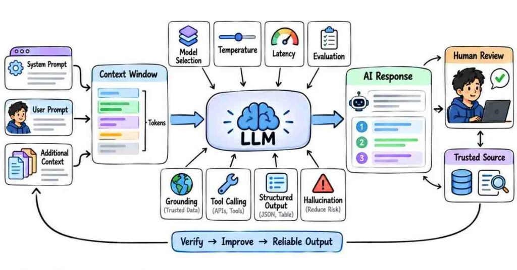 LLM behavior context grounding tool calling and output evaluation