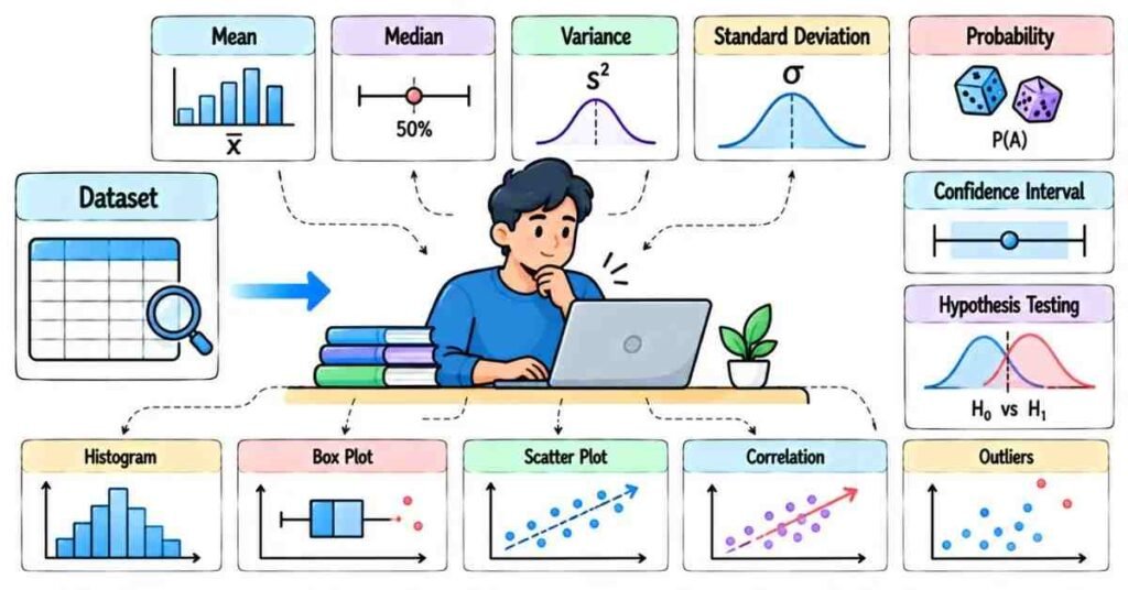 Statistics probability and exploratory data analysis concepts | flm | frontlines edutech