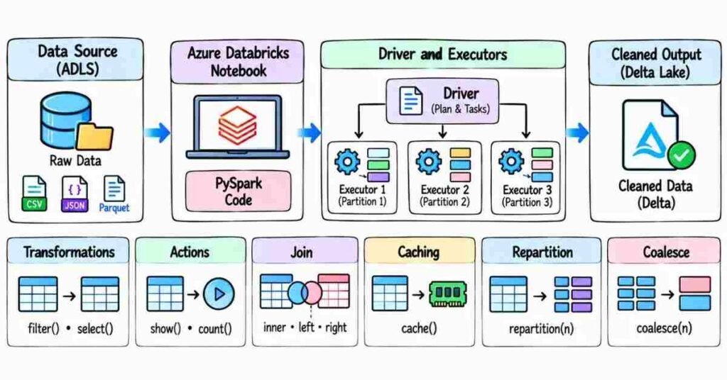 Azure Databricks Spark and PySpark distributed data processing