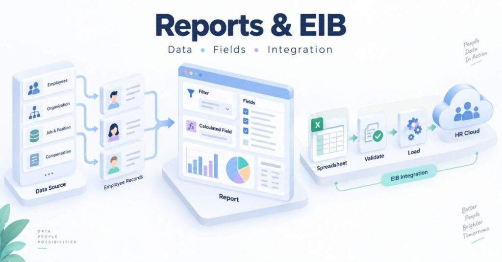 Workday reports, calculated fields and EIB integration workflow with data validation and loading. | FLM | FrontlinesEduTech |