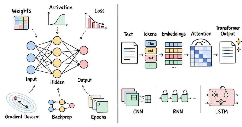 Deep learning neural networks NLP Transformers and embeddings