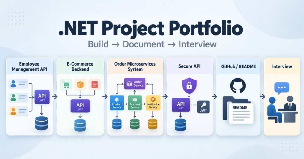 .NET developer portfolio with REST API, e-commerce backend, microservices and security projects. | FLM | FrontlinesEduTech |