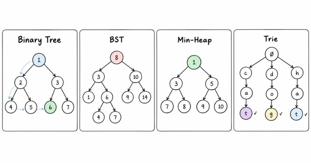 Java trees heaps and tries