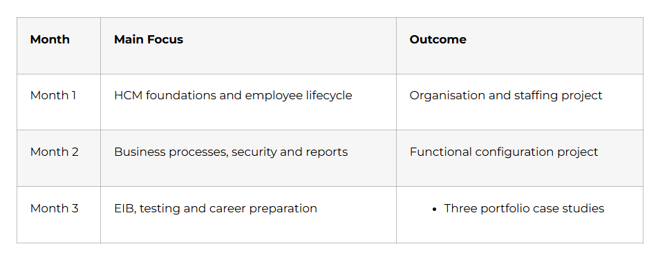 3-Month Learning Structure